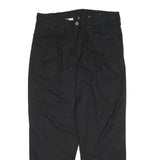 DICKIES Mens Cotton Blend Black Relaxed Straight Trousers W32 L29 Workwear Zip