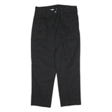 DICKIES Mens Cotton Blend Black Relaxed Straight Trousers W32 L29 Workwear Zip