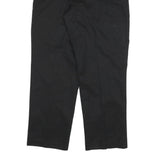 DICKIES Mens Cotton Blend Black Relaxed Straight Trousers W32 L29 Workwear Zip