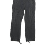 CARHARTT Mens Black Regular Fit Straight Cargo Trousers W28 L32 Workwear Zip