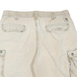CARHARTT Mens Cargo Shorts Beige XL W38 Cotton Blend Durable Workwear