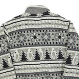 SCHILD Womens Grey & Black Patterned Zip Jacket S Polyester Casual Warm