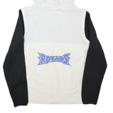 NIKE Mens White & Black Track Field Zip Jacket M Polyester Blend Hooded