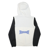 NIKE Mens White & Black Track Field Zip Jacket M Polyester Blend Hooded