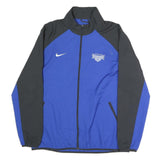 NIKE Mens Blue & Black Jacket XL Polyester Zip Sports Logo Casual Athletic Wear