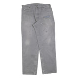 DICKIES Mens Jeans Grey Relaxed Straight Denim Medium W34 L32 Workwear
