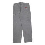 DICKIES Mens Jeans Grey Relaxed Straight Denim Medium W34 L32 Workwear