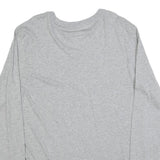 NIKE Mens Grey London Graphic T-Shirt XL Long Sleeve Crew Neck Cotton Blend