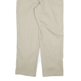 DICKIES Mens Cotton Blend Beige Regular Fit Straight Leg Trousers W40 L32