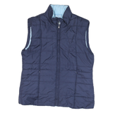 ISAAC IZRAHI Mens Blue L Quilted Zip Jacket Polyester Blend Lightweight