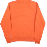 CHAMPION Mens Orange Hoodie S Camouflage Logo Cotton Blend Pullover