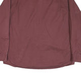 WRANGLER Mens Maroon Cotton Blend Shirt XL Long Sleeve Workwear Casual