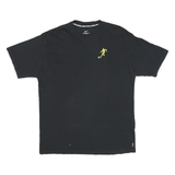 NIKE Mens Black Graphic T-Shirt M Short Sleeve Crew Neck Football Sketch Design