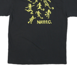 NIKE Mens Black Graphic T-Shirt M Short Sleeve Crew Neck Football Sketch Design