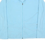 NIKE Womens Light Blue Zip Jacket L Polyester Plain Lightweight Activewear