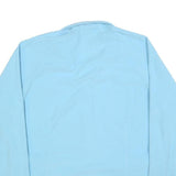 NIKE Womens Light Blue Zip Jacket L Polyester Plain Lightweight Activewear