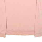 ADIDAS Womens Pink Sweatshirt Crew Neck S Cotton Blend Pullover Logo