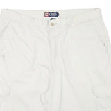 CHAPS Mens Shorts White Cargo XL W34 Cotton Blend Casual Pocketed