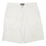 CHAPS Mens Shorts White Cargo XL W34 Cotton Blend Casual Pocketed