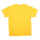 Mens Yellow Graphic T-Shirt L Short Sleeve Crew Neck Tiger Football Country