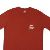 THE NORTH FACE Mens Red T-Shirt L Short Sleeve Crew Neck Cotton Blend Pocket