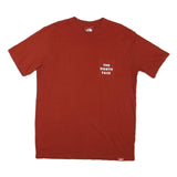 THE NORTH FACE Mens Red T-Shirt L Short Sleeve Crew Neck Cotton Blend Pocket