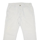 CARHARTT Mens Cotton Blend White Workwear Regular Straight Trousers W36 L28