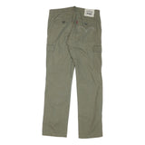 LEVI'S Mens Cotton Blend Green Regular Straight Trousers W33 L32 Casual Zip