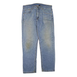 DICKIES Womens Blue Regular Fit Straight Denim Light Wash W38 L31 Casual Comfort