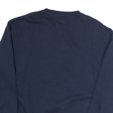 LEVI'S Mens Navy Blue Sweatshirt Crew Neck S Cotton Logo Pullover Comfortable