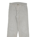 CARHARTT Mens Regular Beige Cotton Blend Zip Trousers W32 L32 Workwear Casual