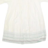 GAP Womens White Shift Cotton Blend Dress UK 10 Stripe Hem Casual