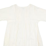 GAP Womens White Shift Cotton Blend Dress UK 10 Stripe Hem Casual