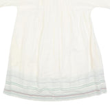 GAP Womens White Shift Cotton Blend Dress UK 10 Stripe Hem Casual