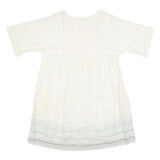 GAP Womens White Shift Cotton Blend Dress UK 10 Stripe Hem Casual