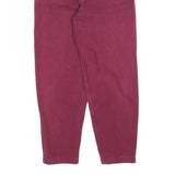 BUS STOP Womens Jeans Red Regular Straight Denim W25 L26 Cotton Blend Zip