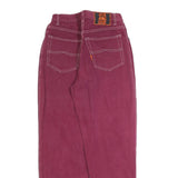 BUS STOP Womens Jeans Red Regular Straight Denim W25 L26 Cotton Blend Zip