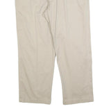 DOCKERS Mens Cotton Blend Beige Relaxed Straight Trousers W36 L27 Casual
