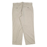 DOCKERS Mens Cotton Blend Beige Relaxed Straight Trousers W36 L27 Casual