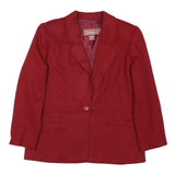 JJOSTHINGTON Womens Red Wool Jacket UK 12 Button Closure Tailored Classic