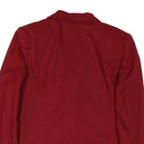 JJOSTHINGTON Womens Red Wool Jacket UK 12 Button Closure Tailored Classic