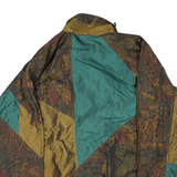 BOCOO Mens Green & Brown Jacket M Polyester Blend Colourblock Zip Casual Retro