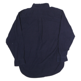 HATHAWAY SPORT Mens Navy Blue Shirt L Cotton Classic Button Down Casual