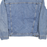 BUGLE BOY Mens Blue Denim Jacket L Cotton Blend Classic Button Casual Retro