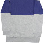 ADIDAS Womens Grey & Blue Crew Neck L Sweatshirt Cotton Blend Casual Sportswear