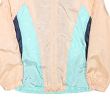 FREE LOOK Womens Peach & Aqua Colourblock Zip Up Jacket M Polyester Blend Casual