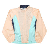 FREE LOOK Womens Peach & Aqua Colourblock Zip Up Jacket M Polyester Blend Casual