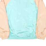FREE LOOK Womens Peach & Aqua Colourblock Zip Up Jacket M Polyester Blend Casual