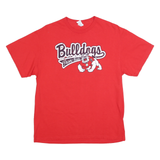 DELTA Mens Red Bulldogs Fresno State Graphic T-Shirt L Short Sleeve Crew Neck