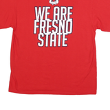 DELTA Mens Red Bulldogs Fresno State Graphic T-Shirt L Short Sleeve Crew Neck